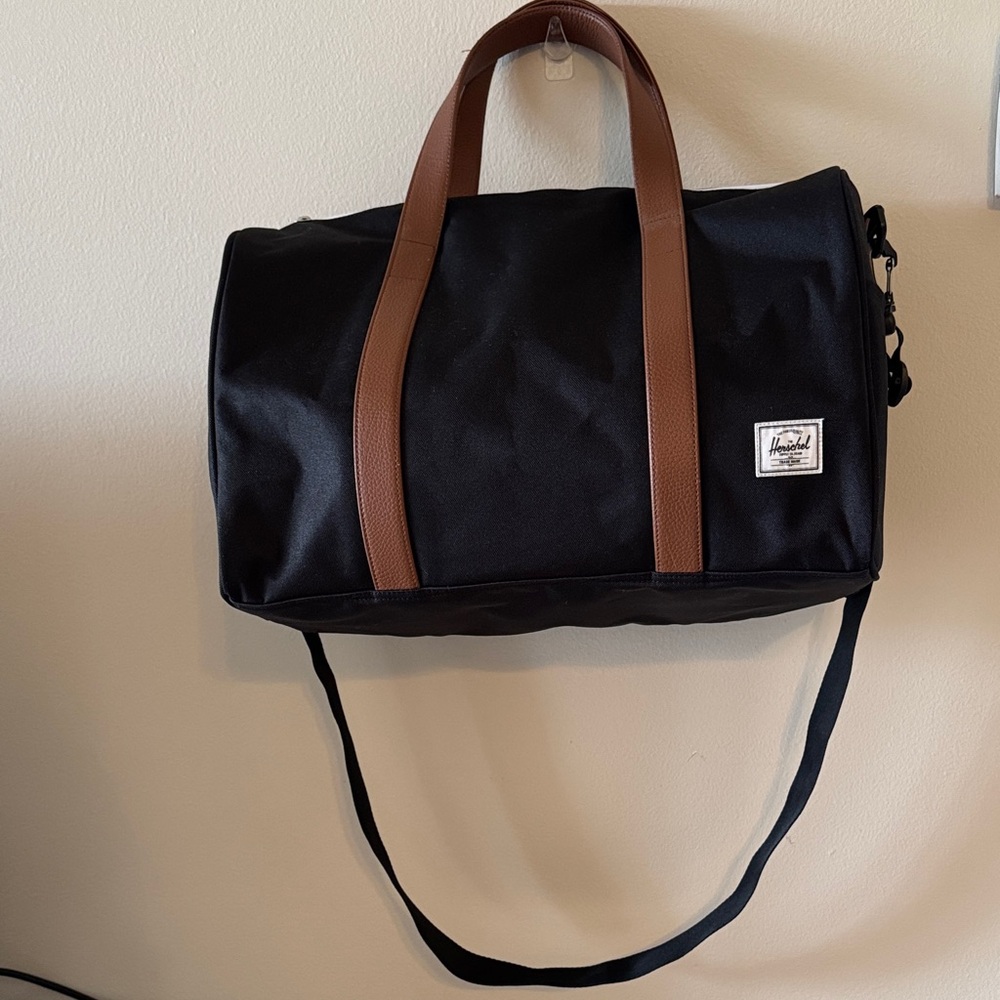 Herschel Supply Company Black and Brown Duffel Bag